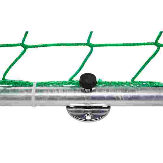 Sport-Thieme Hallenhandballtor
 3x2 m, frei stehend mit Premium-Stahl-Eckverbindung Mit anklappbaren Netzbügeln, Schwarz-Silber
