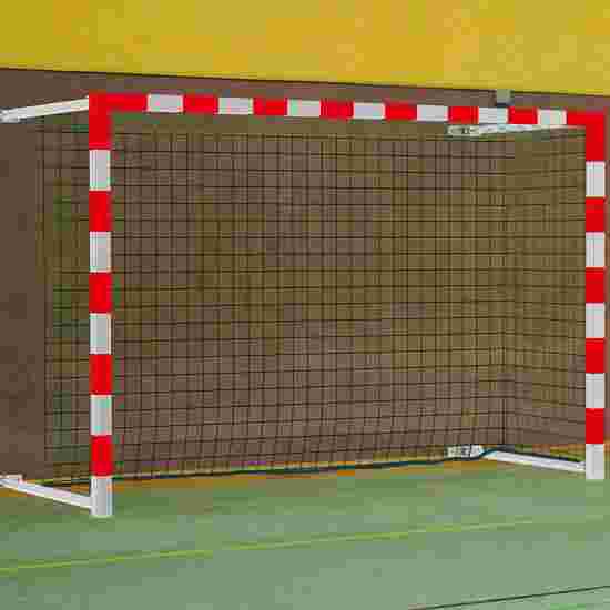 Sport-Thieme Handballtor mit Wandbefestigung, schwenkbar inkl. Netzbefestigung SimplyFix Rot-Silber