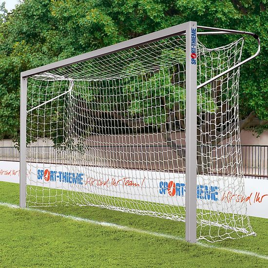 Sport-Thieme® Jugendfußballtor 5x2 m, Quadratprofil, in Bodenhülsen stehend Verschraubte Eckverbindungen