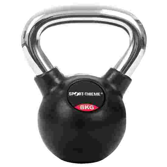 Sport-Thieme Kettlebell &quot;Gummibelagt med glat krom-greb&quot; 6 kg