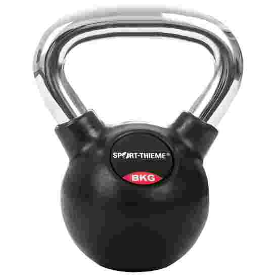 Sport-Thieme Kettlebell &quot;Gummibelagt med glat krom-greb&quot; 8 kg