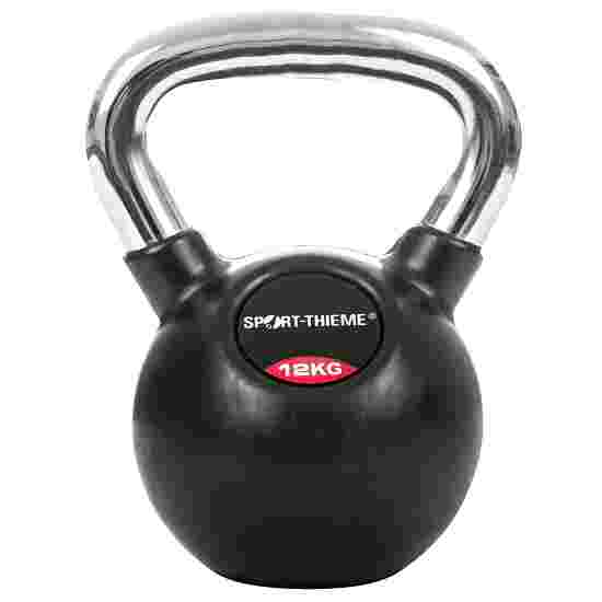 Sport-Thieme Kettlebell &quot;Gummibelagt med glat krom-greb&quot; 12 kg