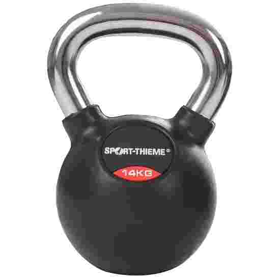 Sport-Thieme Kettlebell &quot;Gummibelagt med glat krom-greb&quot; 14 kg