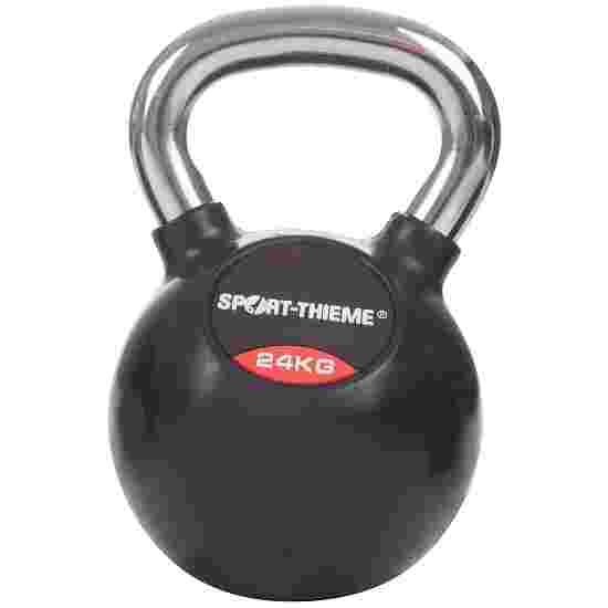 Sport-Thieme Kettlebell &quot;Gummibelagt med glat krom-greb&quot; 24 kg