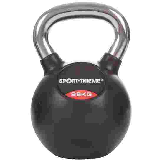 Sport-Thieme Kettlebell &quot;Gummibelagt med glat krom-greb&quot; 28 kg