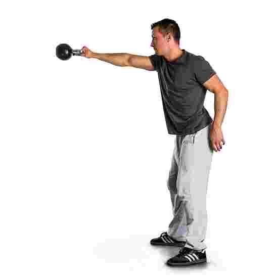 Sport-Thieme Kettlebell &quot;Gummibelagt med riflet krom-greb&quot; 4 kg