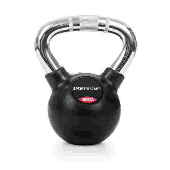 Sport-Thieme Kettlebell &quot;Gummibelagt med riflet krom-greb&quot; 8 kg