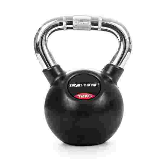 Sport-Thieme Kettlebell &quot;Gummibelagt med riflet krom-greb&quot; 12 kg