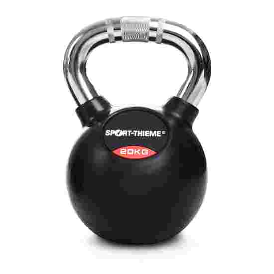 Sport-Thieme Kettlebell &quot;Gummibelagt med riflet krom-greb&quot; 20 kg