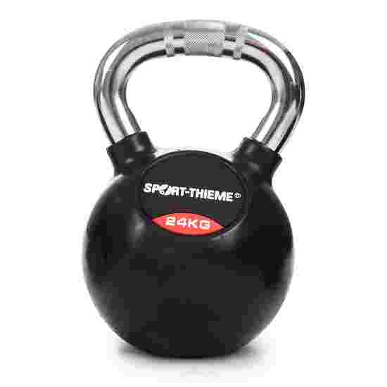 Sport-Thieme Kettlebell &quot;Gummibelagt med riflet krom-greb&quot; 24 kg