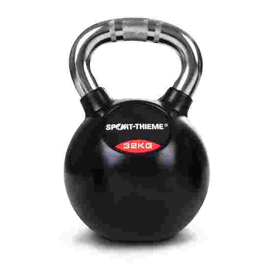 Sport-Thieme Kettlebell &quot;Gummibelagt med riflet krom-greb&quot; 32 kg