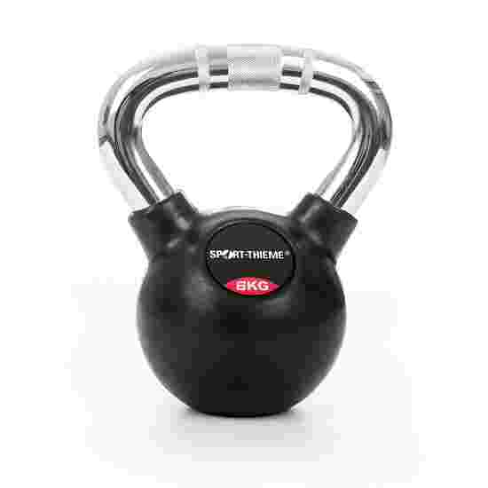 Sport-Thieme Kettlebell &quot;Gummibelagt med riflet krom-greb&quot; 6 kg