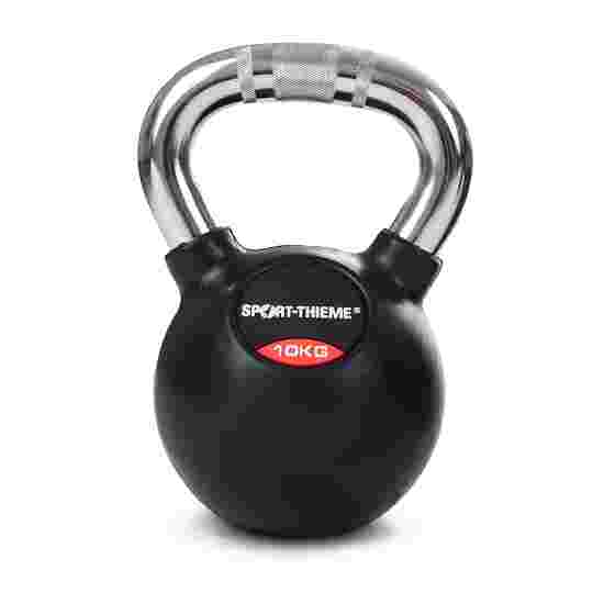 Sport-Thieme Kettlebell &quot;Gummibelagt med riflet krom-greb&quot; 10 kg