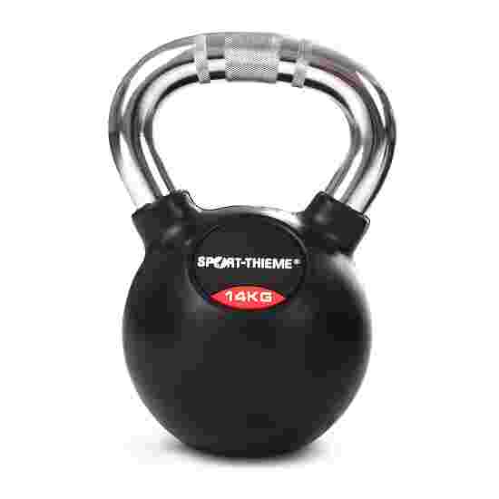 Sport-Thieme Kettlebell &quot;Gummibelagt med riflet krom-greb&quot; 14 kg