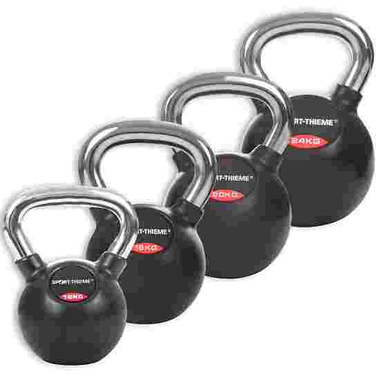 Sport-Thieme Kettlebellsæt &quot;Gummieret med glatte krom-greb&quot; Basic