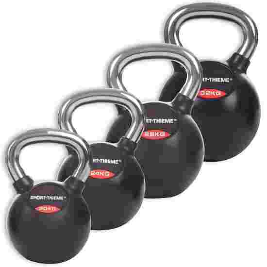 Sport-Thieme Kettlebellsæt &quot;Gummieret med glatte krom-greb&quot; Advanced