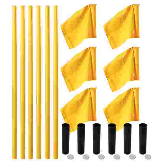 Sport-Thieme Markeringsflags-sæt  &quot;Allround&quot; Stang gul, fane neongul