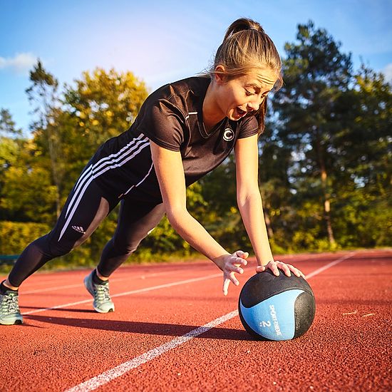 Sport-Thieme® Medizinball aus Gummi 2 kg, ø 22 cm