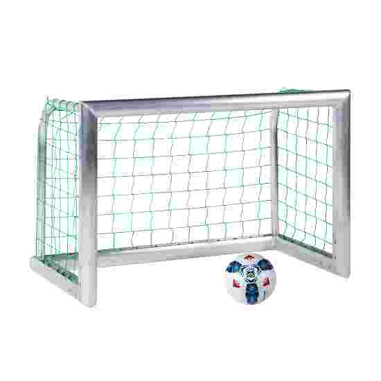 Sport-Thieme Mini-fodboldmål &quot;Professional Kompakt&quot;, Alu-Naturblank 1,20x0,80 m, Inkl. net, grøn (Maskestr. 10 cm)