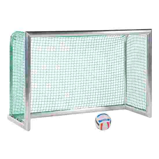 Sport-Thieme Mini-fodboldmål &quot;Professional Kompakt&quot;, Alu-Naturblank 1,80x1,20 m, Inkl. net, grøn (maskestr. 4,5 cm)