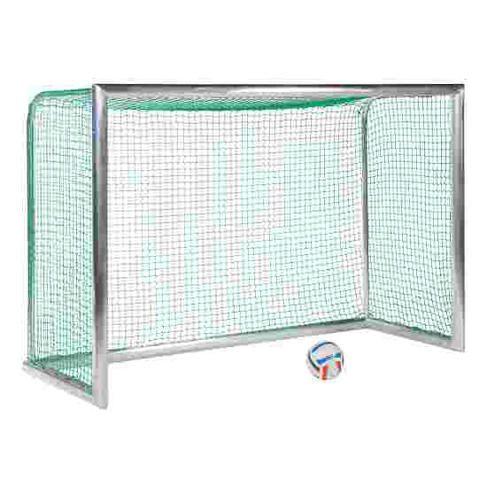 Sport-Thieme Mini-fodboldmål &quot;Professional Kompakt&quot;, Alu-Naturblank 2,40x1,60 m, Inkl. net, grøn (maskestr. 4,5 cm)