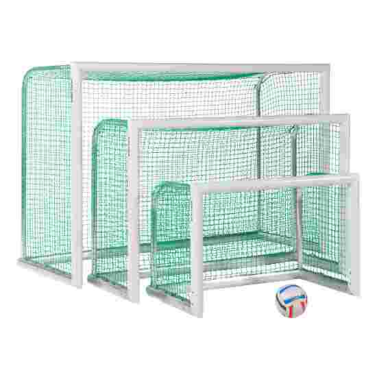 Sport-Thieme Mini-fodboldmål &quot;Professional Kompakt&quot;, Hvid-pulverlakeret 1,20x0,80 m, Inkl. net, grøn (maskestr. 4,5 cm)