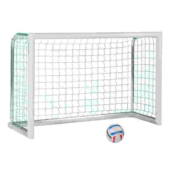 Sport-Thieme Mini-fodboldmål &quot;Professional Kompakt&quot;, Hvid-pulverlakeret 1,80x1,20 m, Inkl. net, grøn (Maskestr. 10 cm)