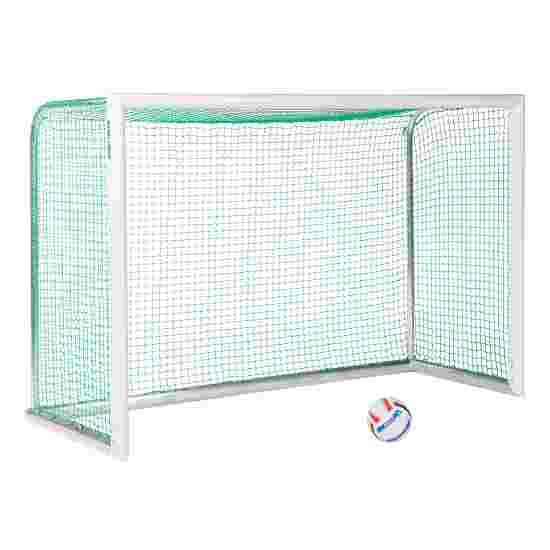Sport-Thieme Mini-fodboldmål &quot;Professional Kompakt&quot;, Hvid-pulverlakeret 2,40x1,60 m, Inkl. net, grøn (maskestr. 4,5 cm)