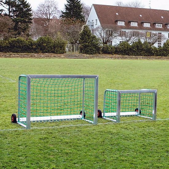 Sport-Thieme® Mini-fodboldmål "Safety" 1,20x0,80 m, Inkl. net, grøn (Maskestr. 10 cm)