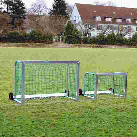 Sport-Thieme Mini-fodboldmål &quot;Safety&quot; 1,20x0,80 m, Inkl. net, grøn (Maskestr. 10 cm)