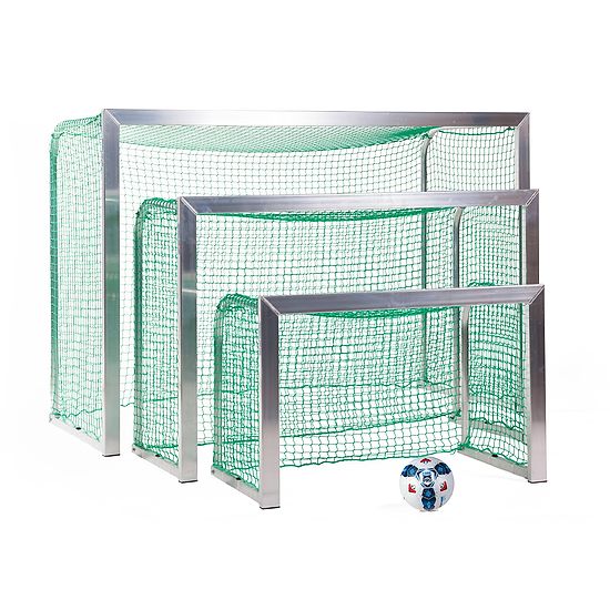 Sport-Thieme Mini-Trainingstor mit anklappbaren Netzbügeln 1,20x0,80 m, Tortiefe 0,70 m, Inkl. Netz, grün (MW 4,5 cm)