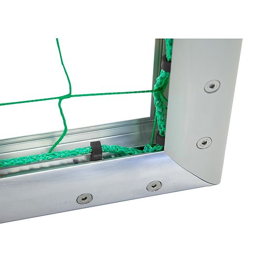 Sport-Thieme Mini-Trainingstor "Professional Kompakt", Alu-Naturblank 1,20x0,80 m, Inkl. Netz, grün (MW 10 cm)