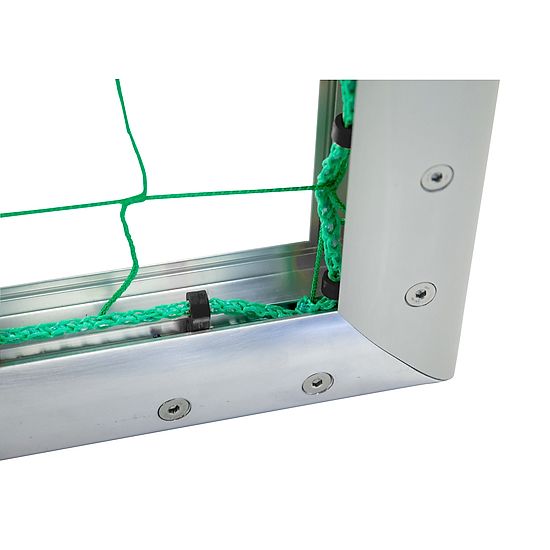 Sport-Thieme Mini-Trainingstor "Professional Kompakt", Alu-Naturblank 1,20x0,80 m, Inkl. Netz, grün (MW 10 cm)