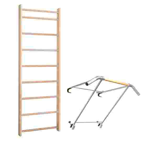 Sport-Thieme Ribbevæg med &quot;Premium&quot; pull-up stang Ribbe 230x80 cm
