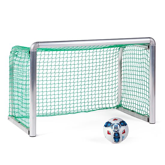 Sport-Thieme® Sikkerheds Alu-mini-træningsmål 1,20x0,80 m, måldybde 0,70 m, Inkl. net, grøn (Maskestr. 10 cm)