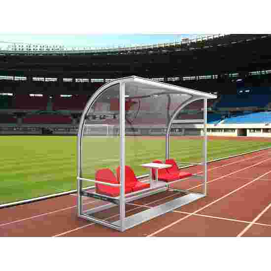 Sport-Thieme Spillerkabine &quot;Champion&quot; 2,50 m bred, 4 Sæder, Polycarbonat
