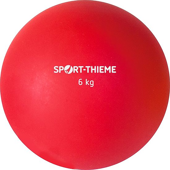 Sport-Thieme® Stødkugle af Kunststof 6 kg, rød, ø 140 mm 