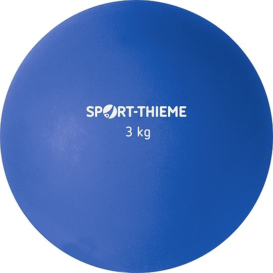 Sport-Thieme® Stoßkugel aus Kunststoff 3 kg, Blau, ø 121 mm