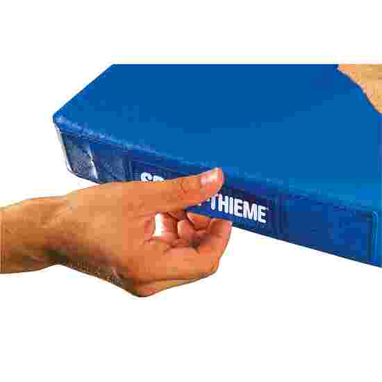 Turnmatte blau mit Lederecken  200x100x6 cm 