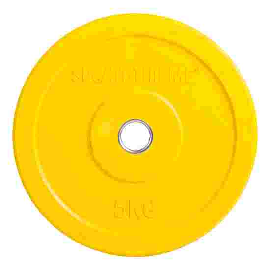Sport-Thieme Vægtskiver &quot;Bumper Plate&quot;, farvet 5 kg. Gul