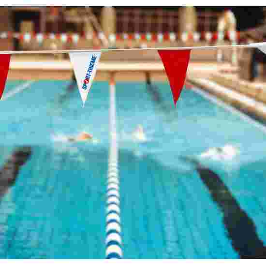 Sport-Thieme Wimpelkette für Rückenschwimmer:innen Rot-Weiß, Wimpel 18x27,5 cm