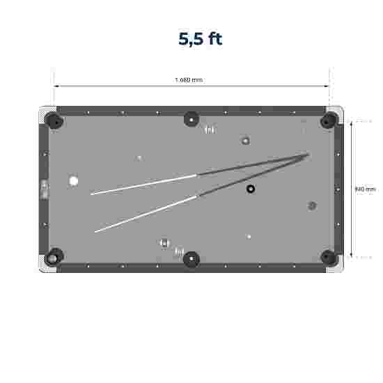 Sportime Billardtisch &quot;Galant&quot; 5.5 ft = 190x106 cm, Königsblau