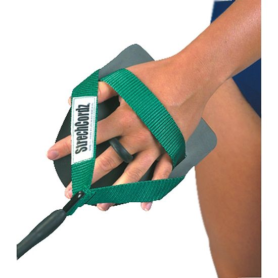 StrechCordz® med handpaddels Grøn, trækstyrke: 3,6 - 10,8 kg.