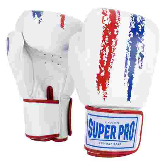 Super Pro Boxhandschuhe &quot;Warrior&quot; Weiß-Rot-Blau, 14 oz.
