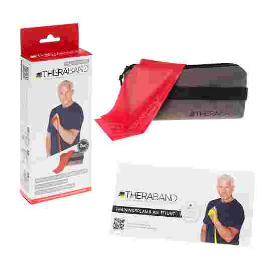 TheraBand Fitnessbånd 250 cm i Lynlåstaske Rød, Medium