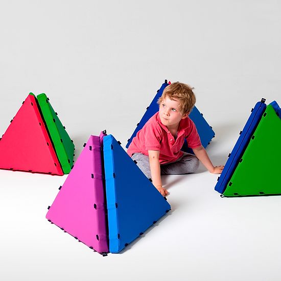 Tukluk® Måtte-bygge sæt Små trekanter, L: 50 cm, Home-Version