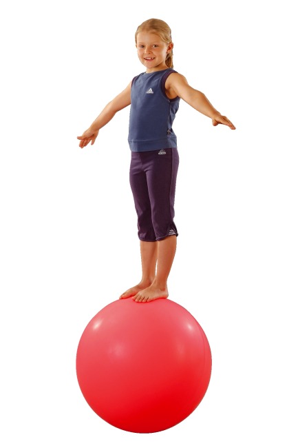 Balance Ball ø approx. 60 cm, 12 kg, Neon red