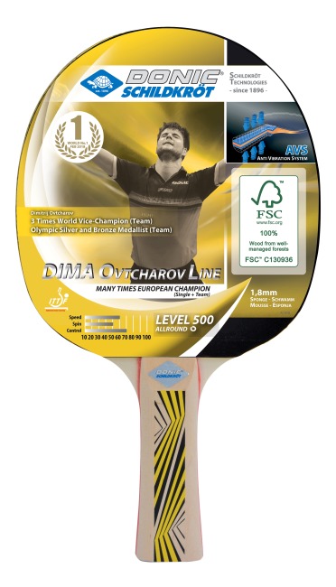 Donic Schildkröt Bordtennisbat  "Ovtcharov 500"