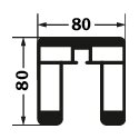 Sport-Thieme Volleyballstolper 80x80 mm Med spindelspændesystem