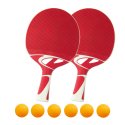 Cornilleau Tischtennisschläger-Set "Tacteo 50" Bälle Orange, Edition 2022